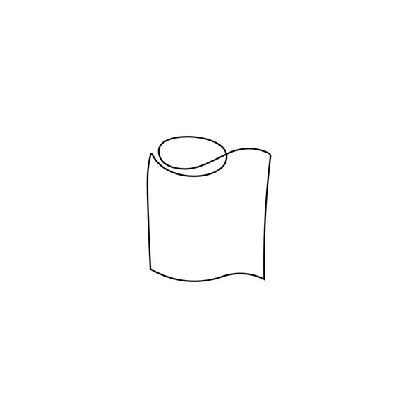 Toilettenpapierrollen Symbol Toilettenpapier Rolle Linie Logo Vektor Symbol Illustration — Stockvektor