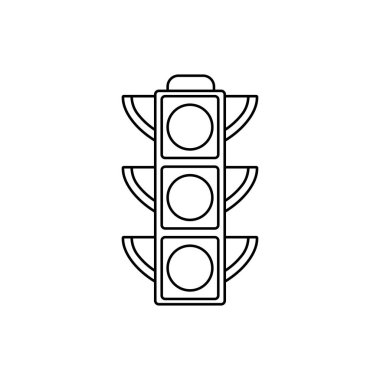 El çizimi çocuklar Vektör çizimi trafik ışığı çizgi filmi izole