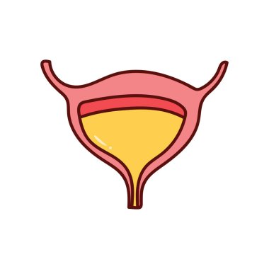 Beyaz Arkaplanda izole edilmiş Çizgi film Vektörü illüstrasyon Mesane ikonu çizen çocuklar