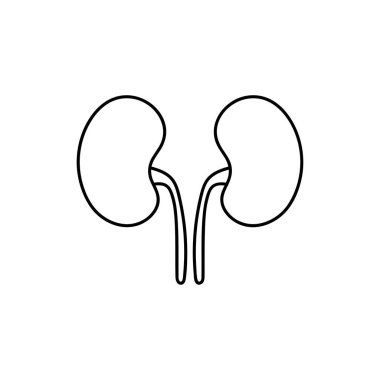 El çizimi Çocuklar Beyaz Arkaplanda izole edilmiş karikatür taşıyıcı illüstrasyon böbrekleri çiziyor