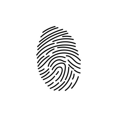 Beyaz Arkaplanda izole edilmiş Çizgi Film Vektörü illüstrasyon parmak izi simgesi çizen çocuklar