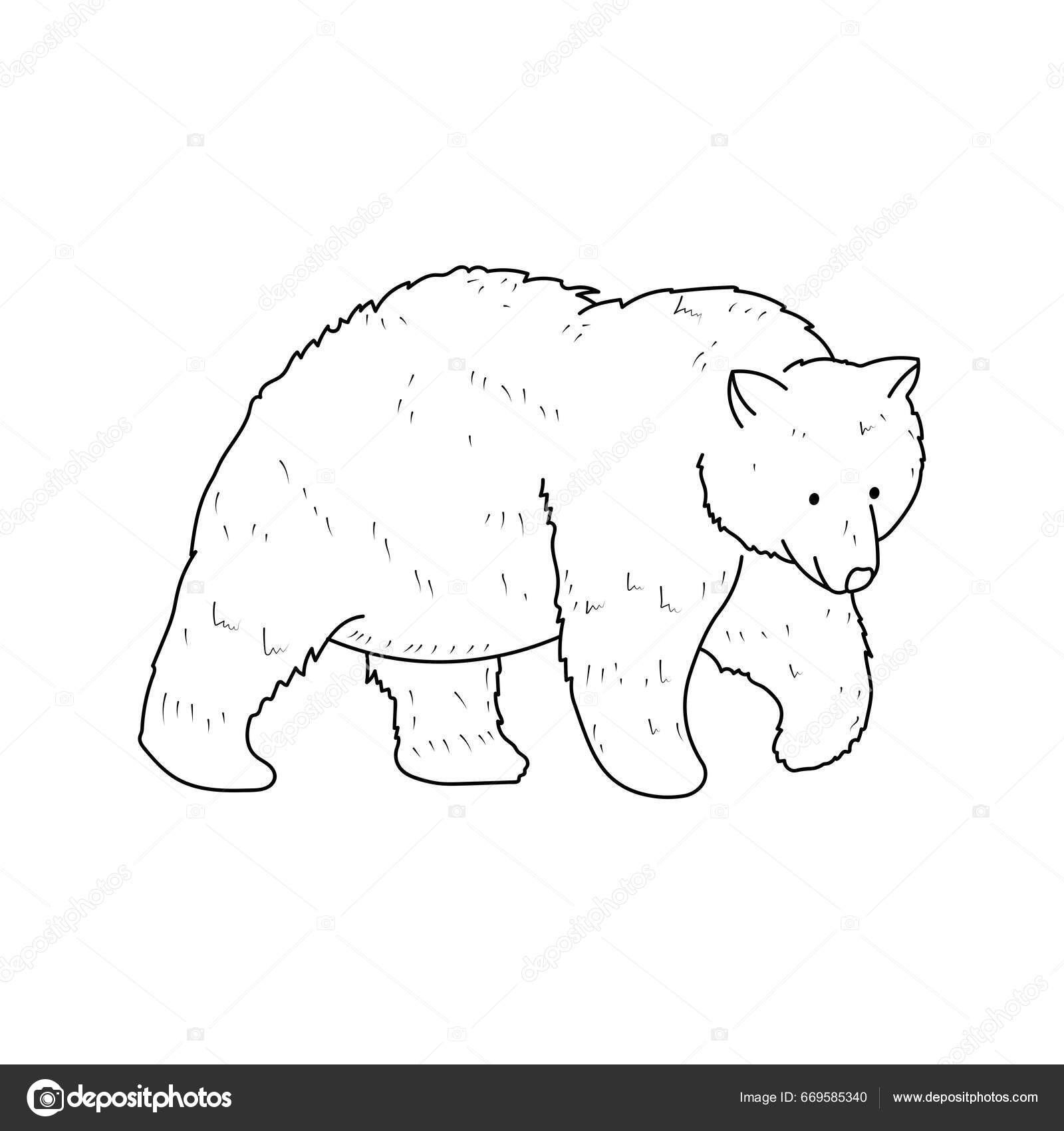 Эскиз медведь графика - 68 фото
