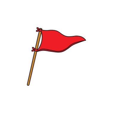 Beyaz Arkaplan 'a izole edilmiş Çizgi film Vektörü illüstrasyon kamp simgesi çizen çocuklar