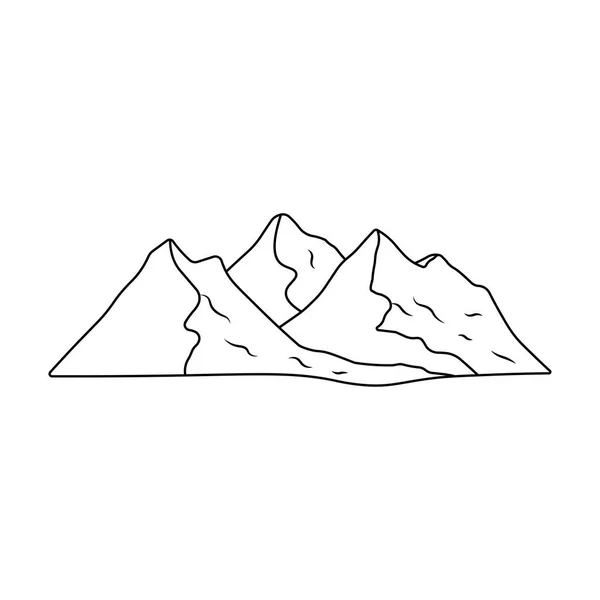 Dessin Pour Enfants Dessin Animé Illustration Vectorielle Chaîne Montagnes Isolé — Image vectorielle