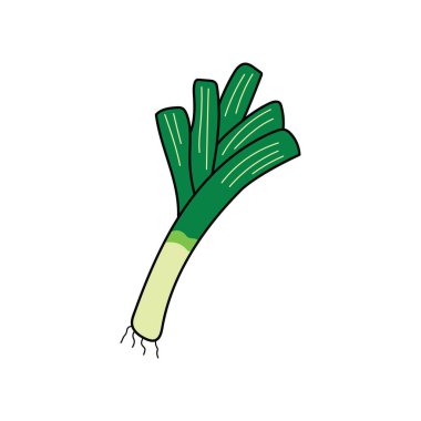 Çizgi film temsilcisi çizen çocuklar Beyaz Arkaplanda izole edilmiş taze soğan ikonu