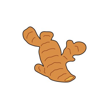 Beyaz Arkaplanda izole edilmiş Çizgi film Vektörü illüstrasyon Zencefil simgesi çizen çocuklar