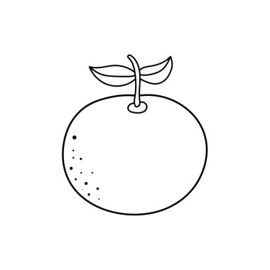 El çizimi Çocuklar Beyaz Arkaplanda izole edilmiş portakal meyvesi çizimi