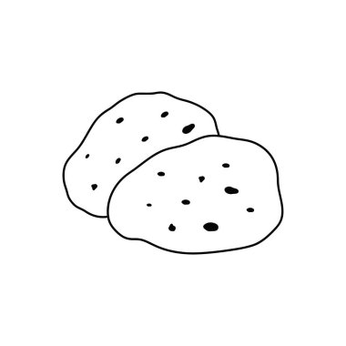 El çizimi Çocuklar Beyaz Arkaplanda izole edilmiş Patates Çizimi Çizimi Çizimi