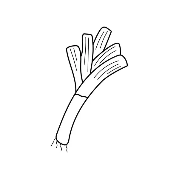 手描きの子供 ベクターイラスト 春の玉ねぎアイコン 白い背景に分離 — ストックベクタ