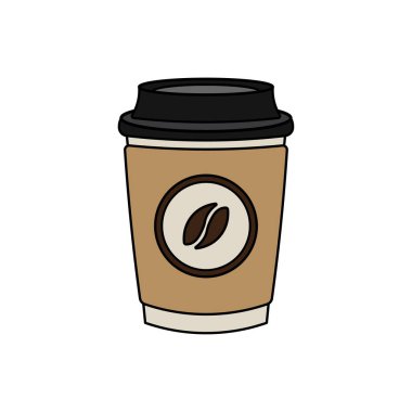 Çocuklar Beyaz Arkaplanda izole edilmiş Çizgi film Vektör illüstrasyon fincanı çiziyorlar.