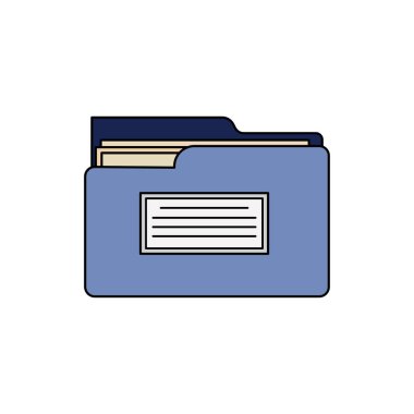 Beyaz Arkaplanda izole edilmiş Çizgi film Vektörü illüstrasyon dosya ikonu çizen çocuklar