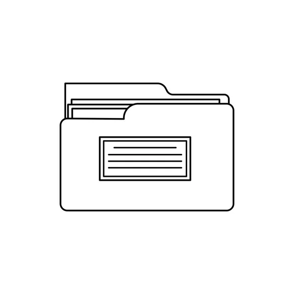Hand Drawn Kids Drawing Cartoon Vector Illustration File Folder Icon — Stock Vector
