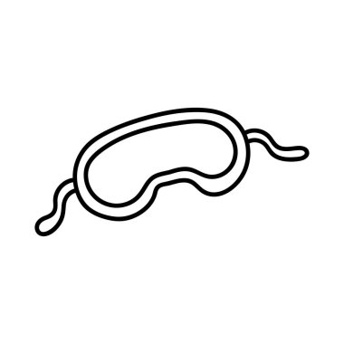 El çizimi Çocuklar Beyaz Arkaplanda izole edilmiş Çizgi film Vektör çizimi uyku maskesi