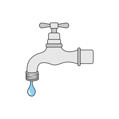karalama biçiminde çizgi film Vektör illüstrasyon musluk simgesi