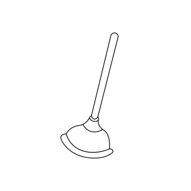 Elle çizilmiş vektör illüstrasyon çizgi film pompa simgesi karalama stilinde