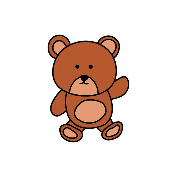 Παιδιά Σχέδιο Κινουμένων Σχεδίων Εικονογράφηση Διάνυσμα Μωρό Αρκούδα Εικονίδιο Απομονωμένο — Διανυσματικό Αρχείο