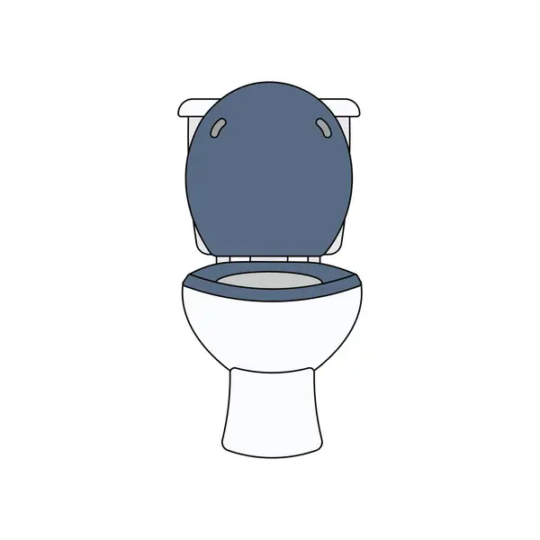 Illustration Vectorielle Icône Toilette Dessin Animé Dans Style Doodle — Image vectorielle