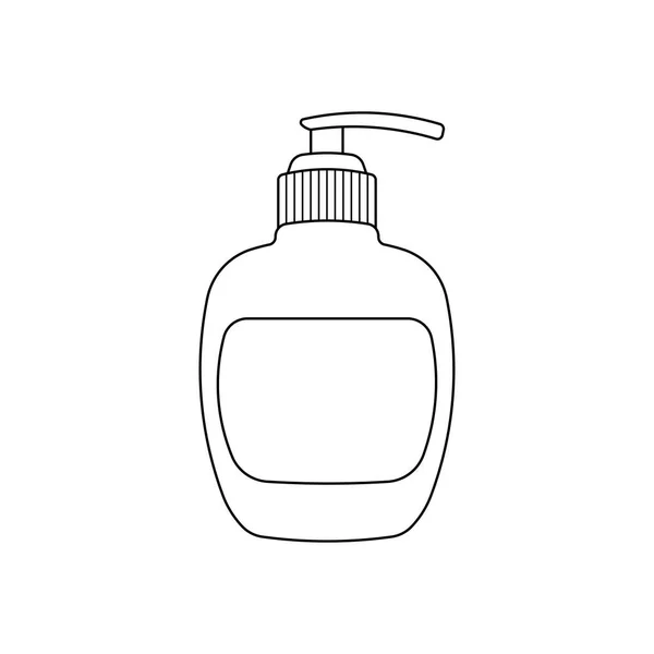 Illustration Vectorielle Dessin Main Icône Savon Liquide Dans Style Doodle — Image vectorielle