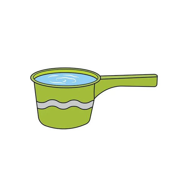 Kreslené Vektorové Ilustrace Voda Dipper Ikona Stylu Doodle — Stockový vektor