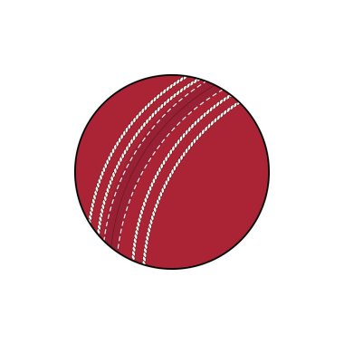 Çizgi film temsilcisi çizen çocuklar kriket topunu karalama stilinde izole ettiler.