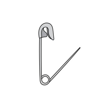 Beyaz Arkaplan üzerinde izole edilmiş Çizgi film Vektörü illüstrasyon güvenlik iğnesi çizen çocuklar