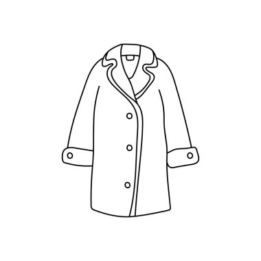 El çizimi Çocuklar, Beyaz Arkaplanda izole edilmiş Çizgi Film Vektörü illüstrasyon ceketi çiziyor