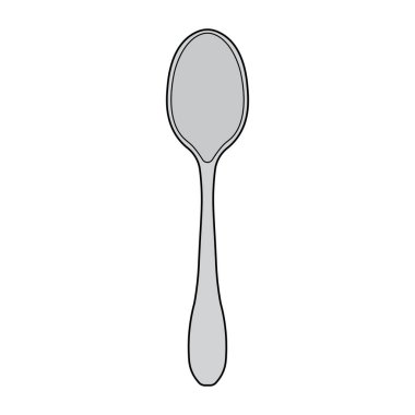 El çizimi Çocuklar çizgi film vektörü çizim masası kaşığı karalama stili izole