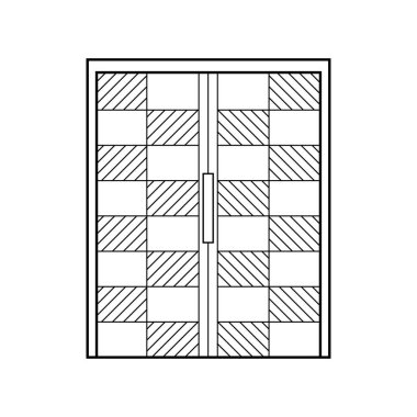 El çizimi Çocuklar Beyaz Arkaplanda izole edilmiş Vektör illüstrasyon satranç tahtası deseni çiziyorlar