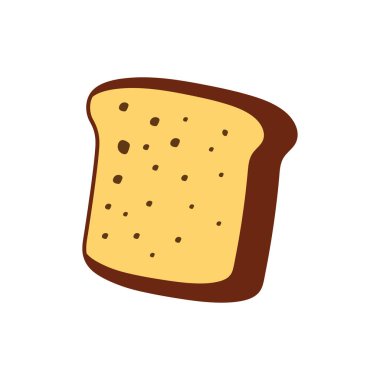 Beyaz Arkaplanda izole edilmiş ballı buğday ekmeği ikonu çizen çocuklar