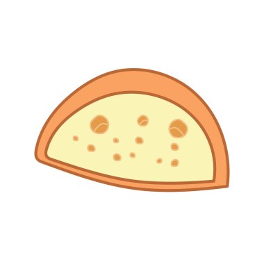 Beyaz Arkaplanda izole edilmiş ciabatta ekmek ikonu çizen çocuklar