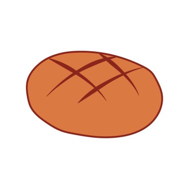 Çizgi film Vektörü illüstrasyonu çizen çocuklar Beyaz Arkaplanda izole edilmiş Fransız ülke ekmek simgesi