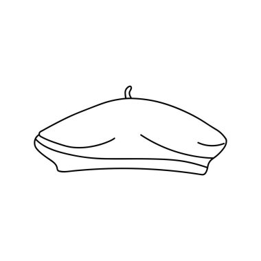 El çizimi Çocuklar, Beyaz Arkaplanda izole edilmiş Çizgi Film Vektörü illüstrasyon beresi.