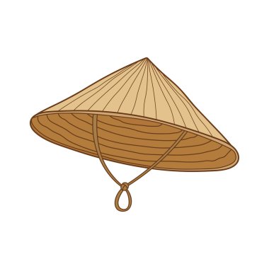 Çocuklar Beyaz Arkaplanda izole edilmiş Çizgi Film Vektörü illüstrasyon konik şapkası çiziyorlar