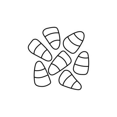 El çizimi Çocuklar Çizim Çizimi Vektör illüstrasyonu Beyaz Arkaplanda izole edilmiş mısır şekeri