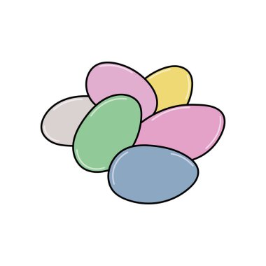 Beyaz Arkaplanda izole edilmiş Jordan bademleri çizen çocuklar