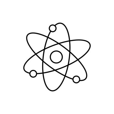 El çizimi Çocuklar, Beyaz üzerine izole edilmiş Çizgi film Vektör atom çizimi simgesi