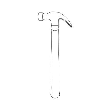 El çizimi Çocuklar Beyaz Arkaplanda izole edilmiş Çizgi Film Vektörü illüstrasyon Pençe Çekiç simgesi