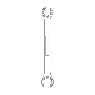 El çizimi Çocuklar Çizgi Film Vektörü illüstrasyonu İşaret fişeği İngiliz anahtarı simgesi Beyaz Arkaplanda izole