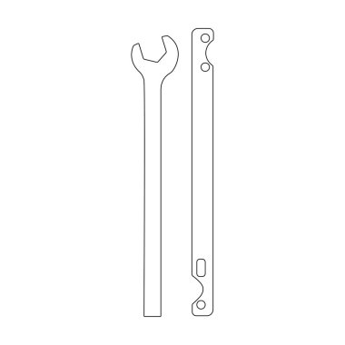 El çizimi Çocuklar Çizgi film Vektör çizimi fan debriyaj anahtarı simgesi Beyaz Arkaplanda izole