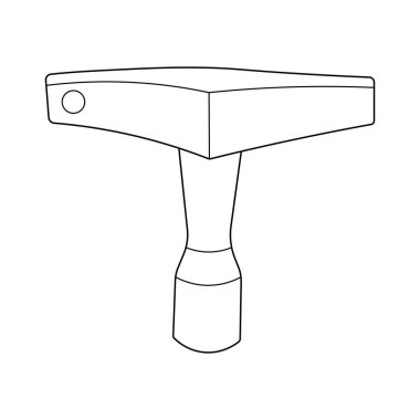 El çizimi Çocuklar Çizgi film Vektörü illüstrasyon Davul Anahtarı simgesi Beyaz Arkaplanda izole