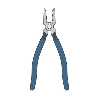 Beyaz Arkaplan üzerinde pense simgesi çalıştıran Çizgi film Vektörü çizimi yapan çocuklar