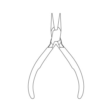 El çizimi Çocuklar Çizgi film Vektörü illüstrasyon zinciri burun pensesi ikonu Beyaz Arkaplanda izole