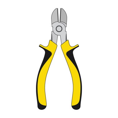 Çizgi film Vektörü illüstrasyonu çizen çocuklar Beyaz Arkaplanda izole edilmiş çapraz kerpeten simgesi