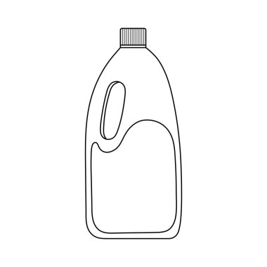 El çizimi Çocuklar Beyaz Arkaplanda izole edilmiş Çizgi Film Vektörü illüstrasyon deterjan şişe simgesi çiziyor