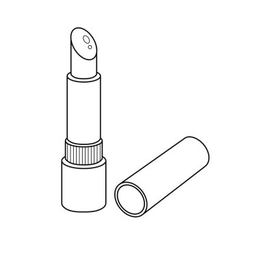 El çizimi Çocuklar Beyaz Arkaplanda izole edilmiş Çizgi Film Vektörü çizim ruj simgesi