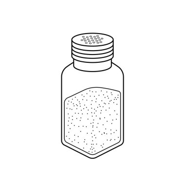 El çizimi çocuklar, Beyaz Arkaplanda izole edilmiş karikatür vektör illüstrasyon biber şişesi ikonu çiziyor.