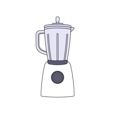 Beyaz Arkaplanda izole edilmiş Çizgi film Vektörü illüstrasyon Blender simgesi çizen çocuklar