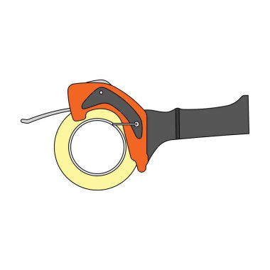 beyaz üzerine izole edilmiş çizgi film Vektör illüstrasyon bant dağıtıcı simgesi