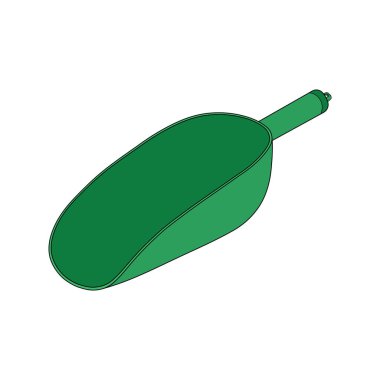 çizgi film Vektör illüstrasyon el kepçesi simgesi Beyaz üzerine izole