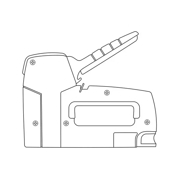 Hand Drawn Cartoon Vector Illustration Heavy Duty Staple Icon Isolated — Stock Vector